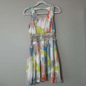 Anthropologie lovemarks lace detail dress S